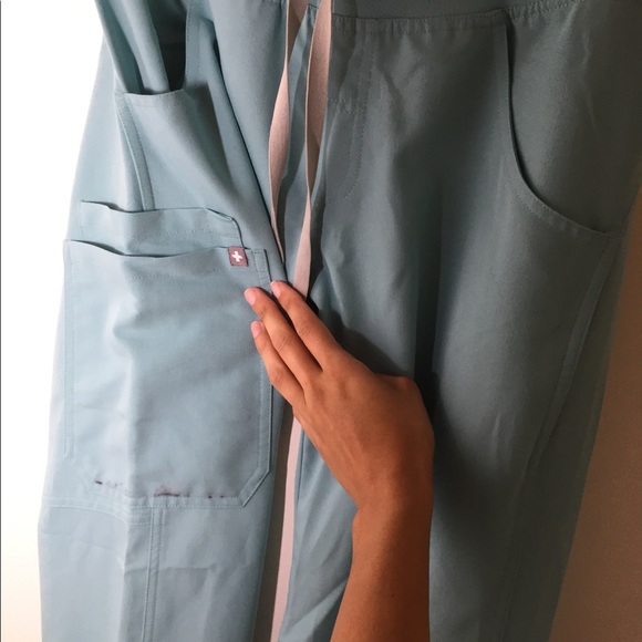 FIGS Sea Glass Kade Scrubs Pants XS/P Ink Stain - Picture 8 of 16